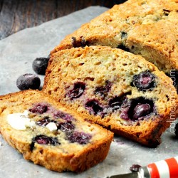 Blueberry Banana Bread with Almond Milk label