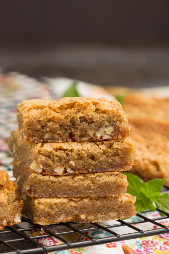 Caramel Brownies are sweet, soft, chewy, buttery with deep caramel notes. A simple dessert recipe that's perfectly rich, moist, indulgent, and ready in 30 minutes! dessert bars, blondies, brownies, snack, recipe dessert