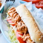 Shrimp Po' Boy easy, tasty, and a lighter version of the New Orleans popular sandwich recipe. It's full of bold flavor and spice! #shrimp #sandwich #recipe #poboy #creole #NOLA