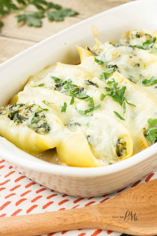 Spinach and Cheese Stuffed Pasta shells recipe cheese stuffed shells