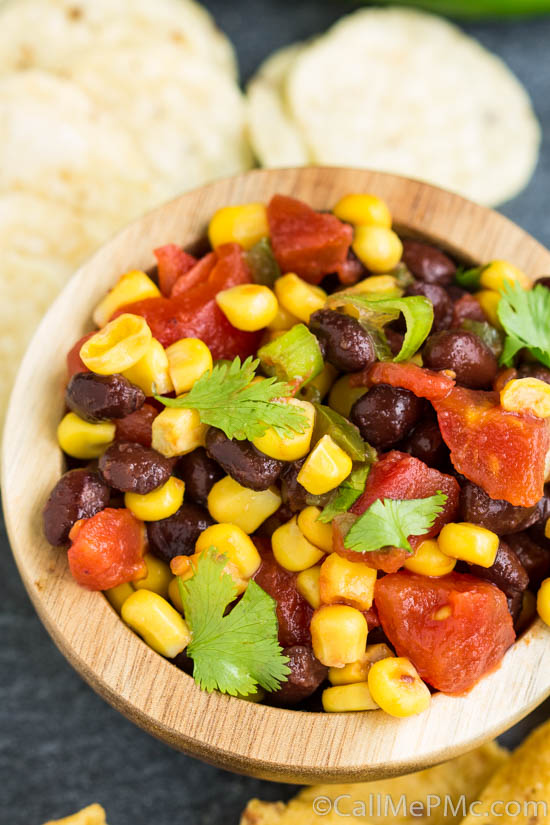 homemade black bean salsa