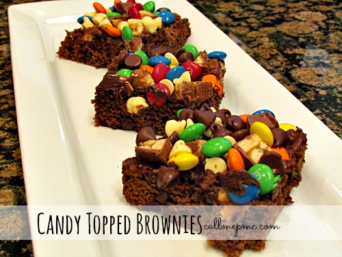 Candy Topped Brownies from callmepmc.com