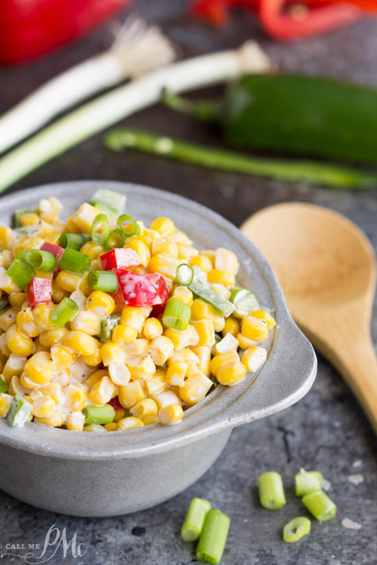 Corn Salad recipe - this refreshing salad is great for potlucks and will be gobbled up quickly. 