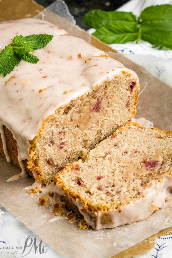 This quick bread recipe is packed full of fresh strawberries and topped with a sweet glaze. Strawberry Bread