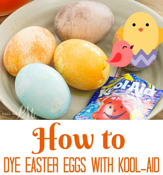 How to Dye Easter eggs with Kook-Aid craft. DIY.