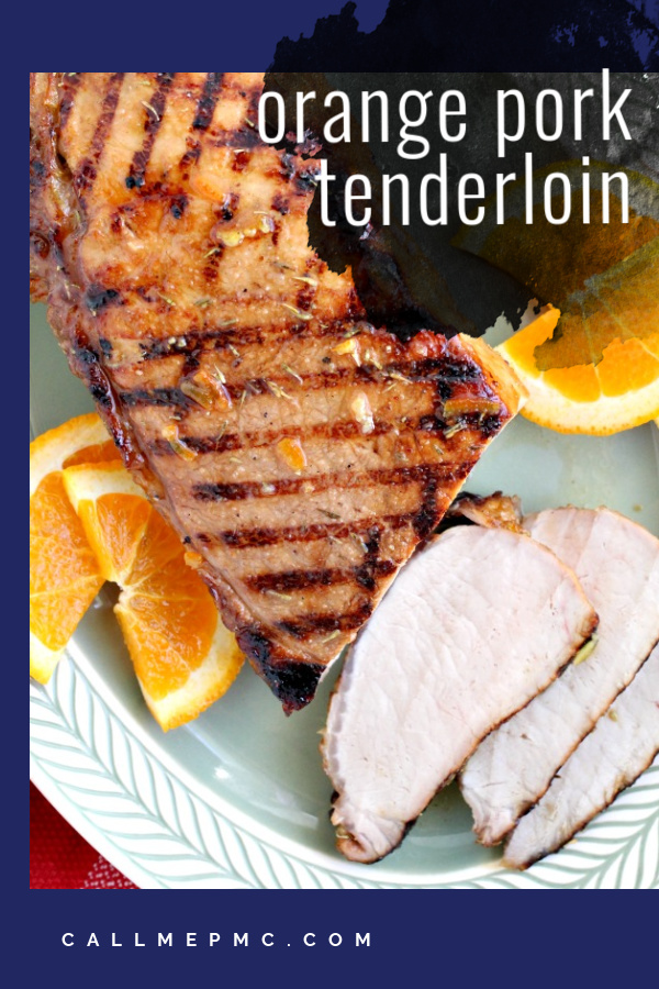 Orange Marmalade Pork Tenderloin - grilled & glazed with orange marmalade & spices. Great for entertaining or easy enough weeknight dinner! #recipe #pork #tenderloin #grilled #orange Orange Marmalade Pork Tenderloin