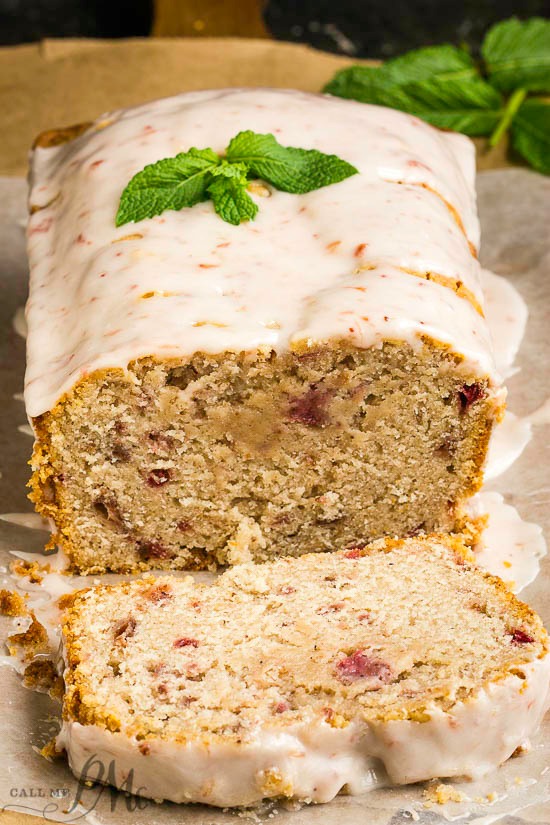 Sweet, fruity, and delish Strawberry Bread is full of strawberries with a sweet glaze, it makes the perfect breakfast, snack or dessert. Strawberry Bread
