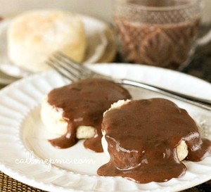 chocolate gravy on biscuits.