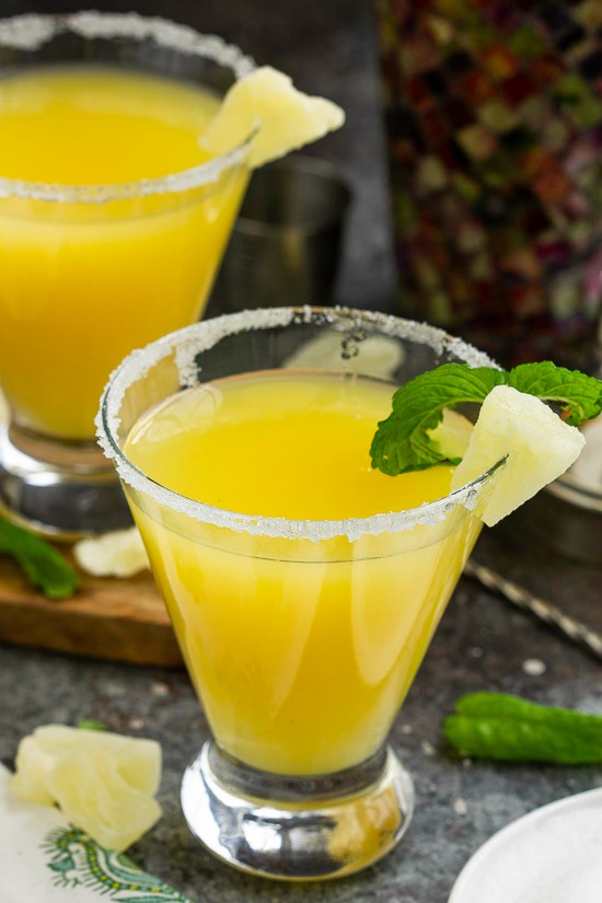 Sweet and festive yellow cocktail.