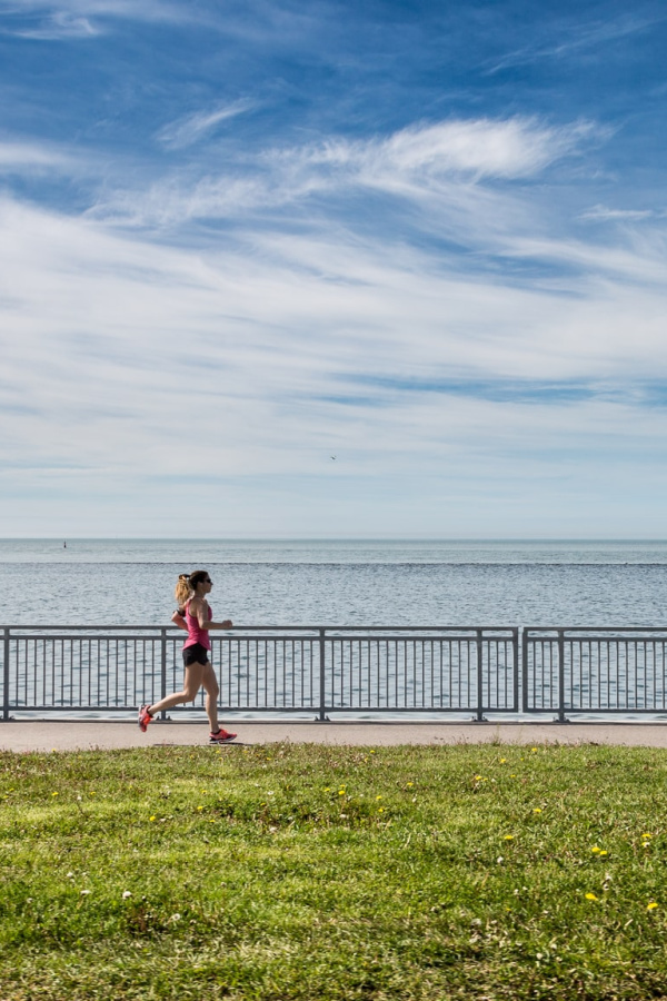 Girl running.