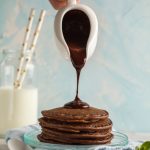 A chocolate lover's dream, these Chocolate Chocolate Chip Pancakes are extra thick and made with just a few basic ingredients. 