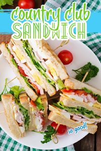Country Club Sandwich recipe kicks up the traditional deli sandwich with fresh, wholesome and minimally processed ingredients.