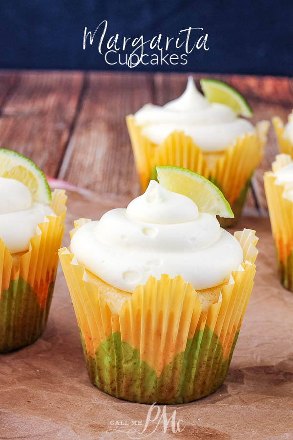 Moist, tart and sweet these Margarita Cupcakes are full of lime, margarita mix and, yes, tequila! #margarita #dessert #cake #cupcake #tequila #lime