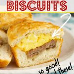 These Stuffed Biscuits are filled with sausage, egg, and cheese and make a delicious portable breakfast that kids love! It's simple and yummy comfort food!