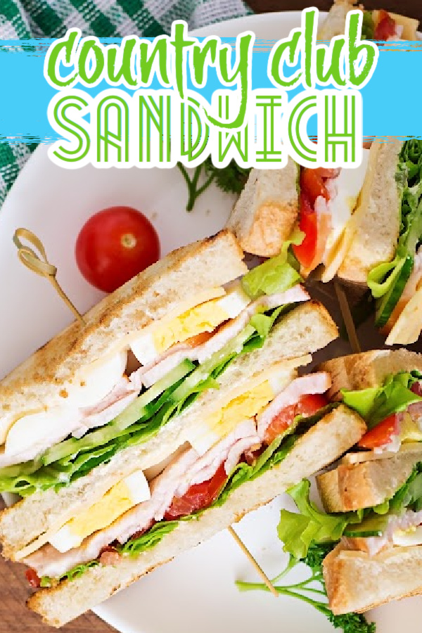 Country Club Sandwich recipe kicks up the traditional deli sandwich with fresh, wholesome and minimally processed ingredients.