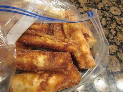cream cheese dessert rollups in plastic storage bag