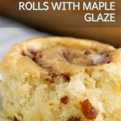 Bacon Cinnamon Rolls with Maple Glaze