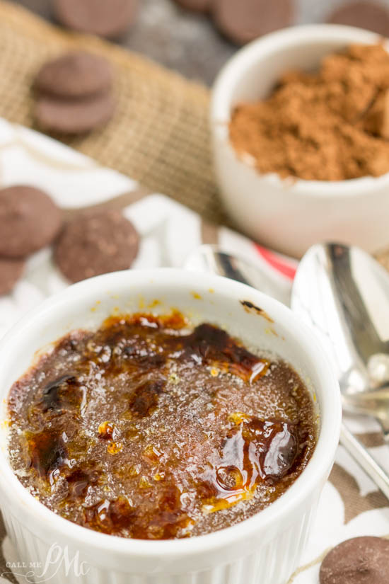 Dark Chocolate Creme Brulee is creamy, smooth and full of rich chocolate.