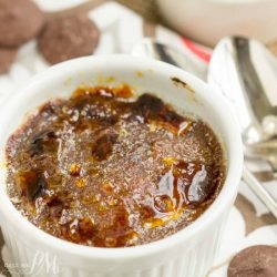 Dark Chocolate Creme Brulee is creamy, smooth and full of rich chocolate.