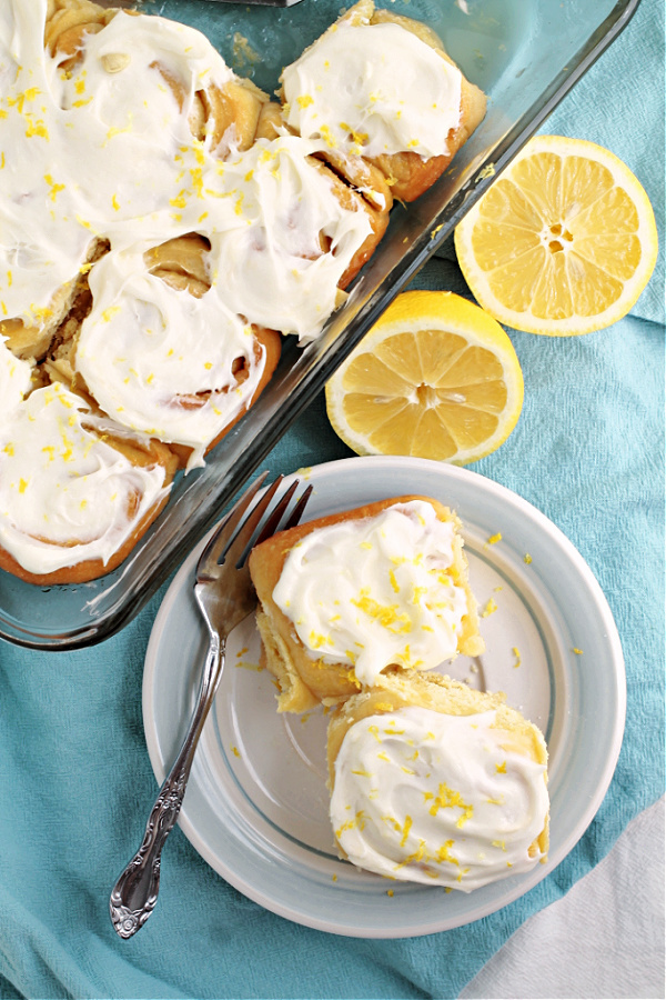 These ooey and gooey Lemon Sweet Rolls Recipe has a bright lemony citrus flavor throughout and a delightful gooey lemon cream cheese icing!