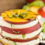 Peach Caprese Salad with Balsamic Reduction