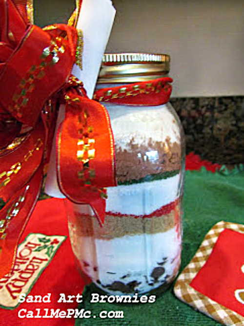 Sand Art Brownies in a Jar