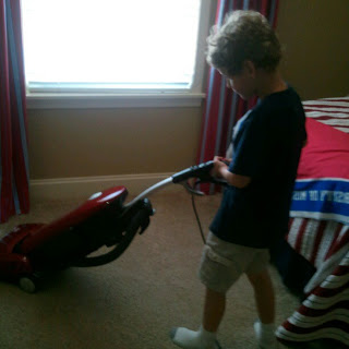 Chore Chart boy vaccuming