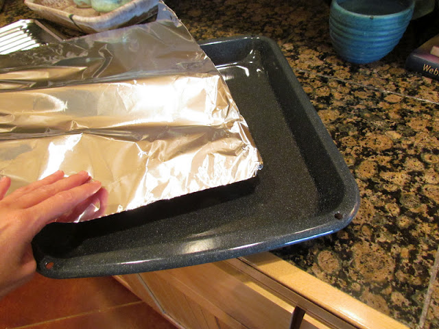 baking pan and foil