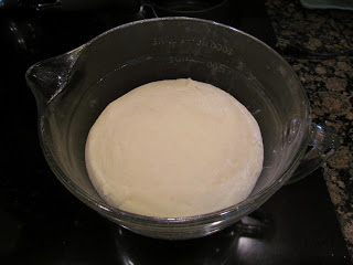 Yeast dough ready for first rise.