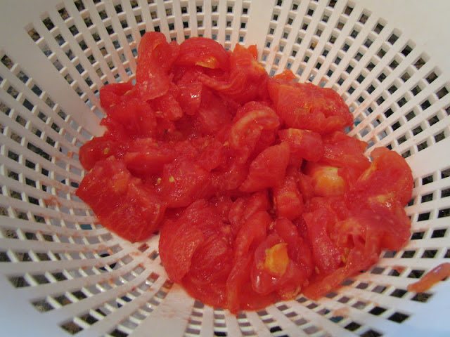 tomatoes draining