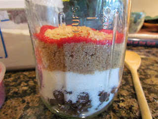 Sand Art Brownies in a Jar
