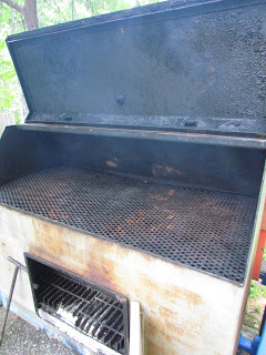 smoker getting hot grill getting hot