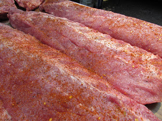 raw ribs with seasoning rib seasoning