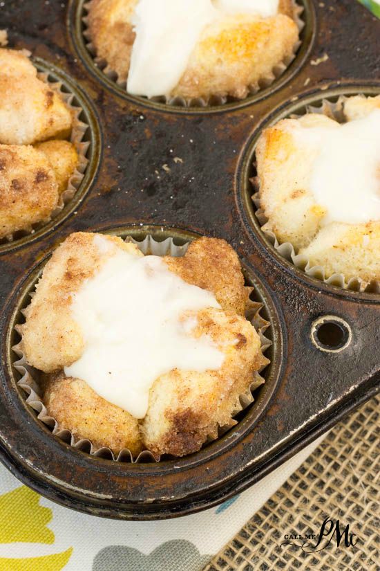 Cinnamon Roll Cupcakes Monkey bread - great recipe for individual servings