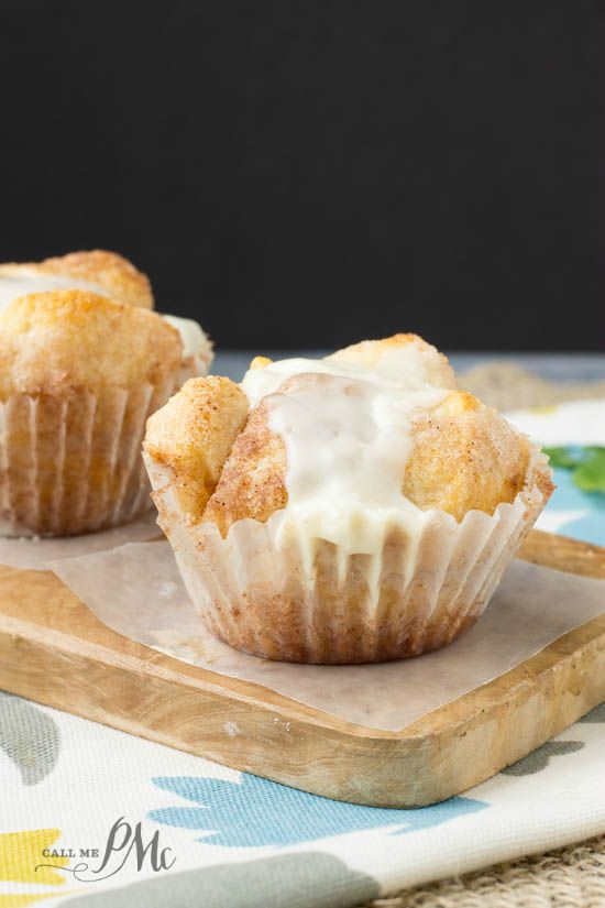 Easy Cinnamon Rolls cupcakes or Monkey Bread Cupcakes - These semi-homemade treats use refrigerated biscuit dough