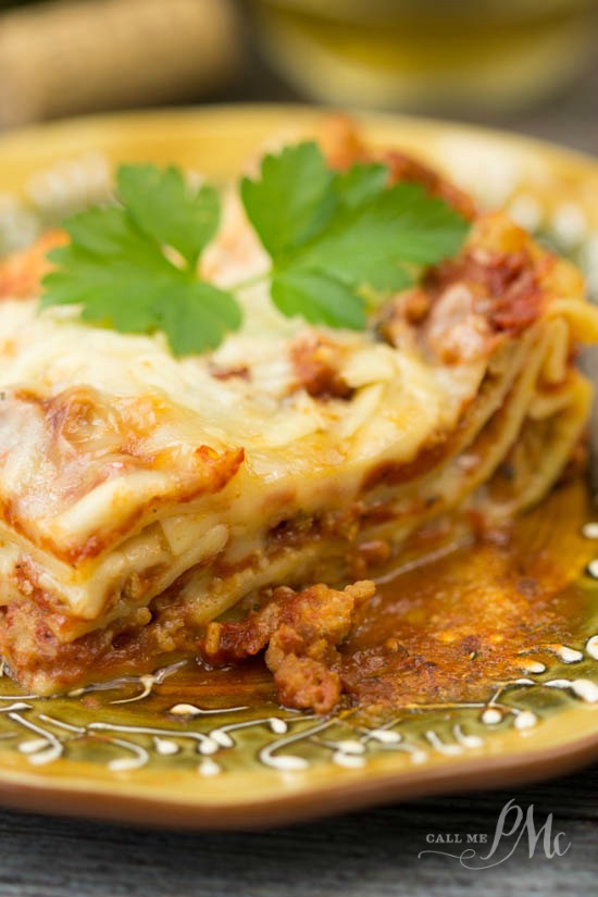 This fabulous Easy Lasagna recipe is layered with tons of cheese from mozzarella, to cottage cheese, to parmesan cheese. The Italian herbs and tomato sauce makes this the best lasagna I've every eaten.