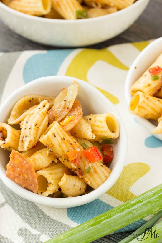 bowl of Italian pasta salad.