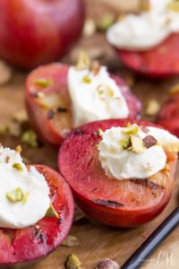 GRILLED PLUMS WITH MASCARPONE