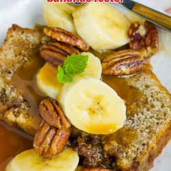 Peanut Butter Bread Bananas Foster Bananas