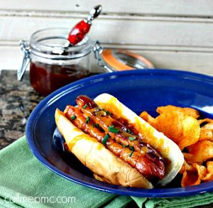 sausage dog on plate