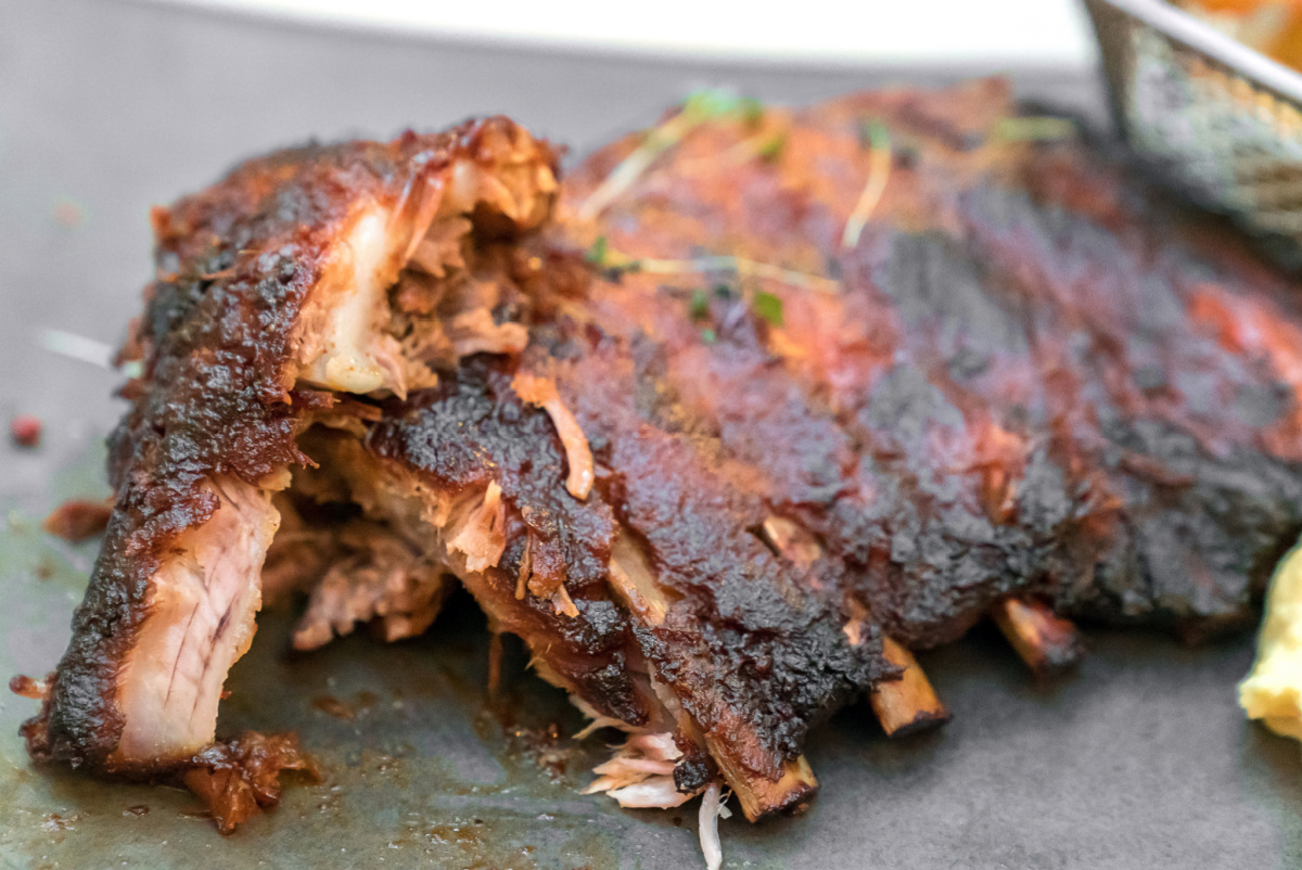 ribs sliced Mississippi Pecan Wood Smoked Ribs