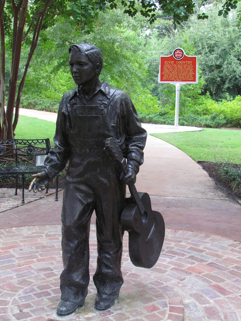 statue of young Elvis Presley 