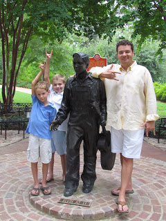 statue of young Elvis Presley 