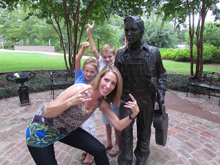 statue of young Elvis Presley 