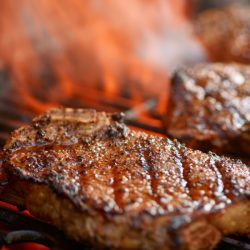 Grilled Steak with Red Wine Sauce