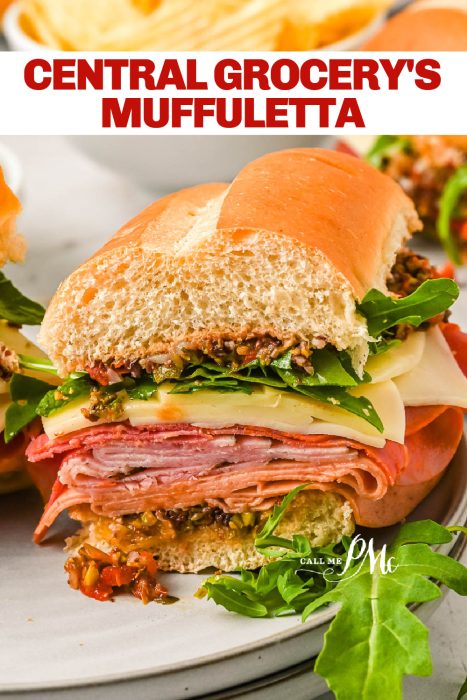 Central grocery muffuletta sandwich.