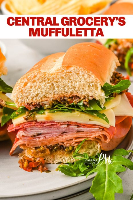 Central grocery muffuletta sandwich.