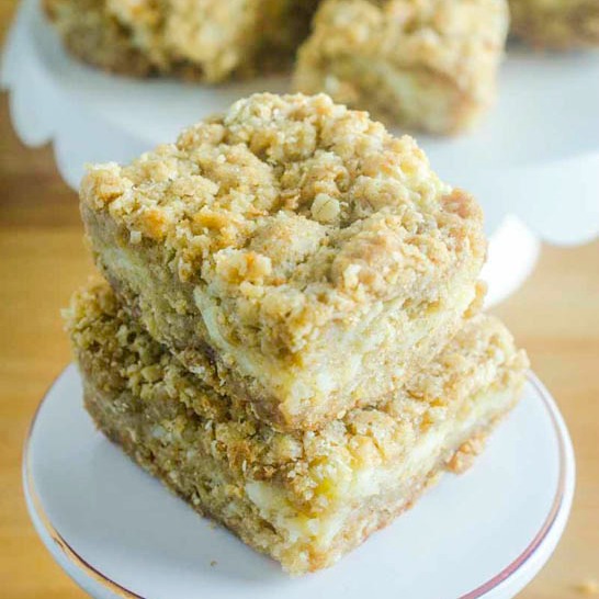 OATMEAL COOKIE AND CREAM CHEESE BARS