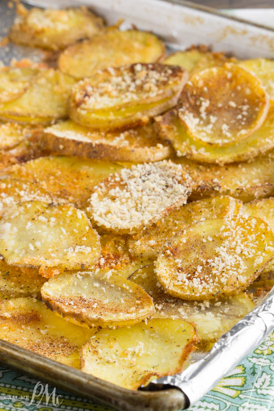 Parmesan, panko, and seasonings make these one-pan Parmesan Potatoes a family favorite side dish recipe. 