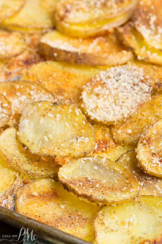 Parmesan, panko, and seasonings make these one-pan Parmesan Potatoes a family favorite side dish recipe. Parmesan, panko, and seasonings make these one-pan Parmesan Potatoes a family favorite side dish recipe.